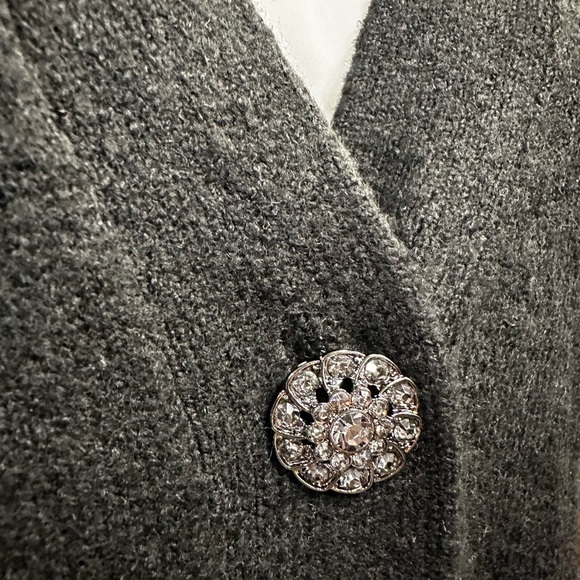 Talbots Elegant Black Cardigan with Button Detail - Picture 8 of 9